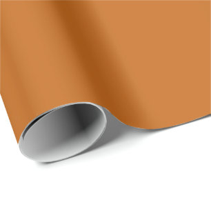 Cadeau Papier d'enveloppement orange brûlé rustique