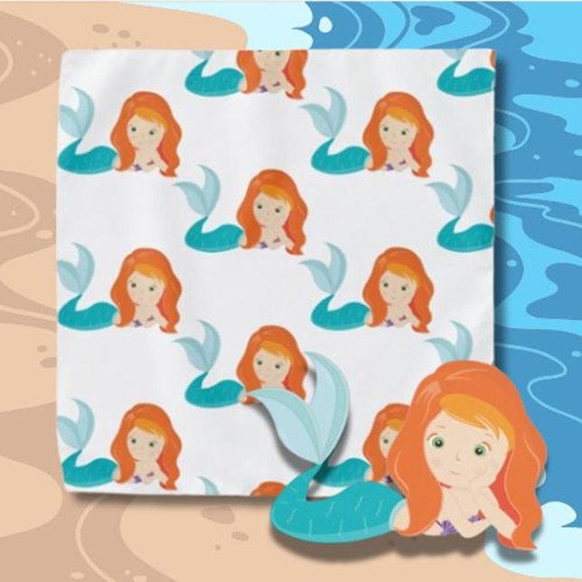 Cadeau Papier d'enveloppement orange de la FEMME (Celebrate with our Mermaid Party orange wrapping paper, featuring vibrant designs )