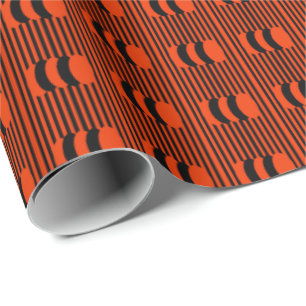 Cadeau Papier d'enveloppement orange foncé