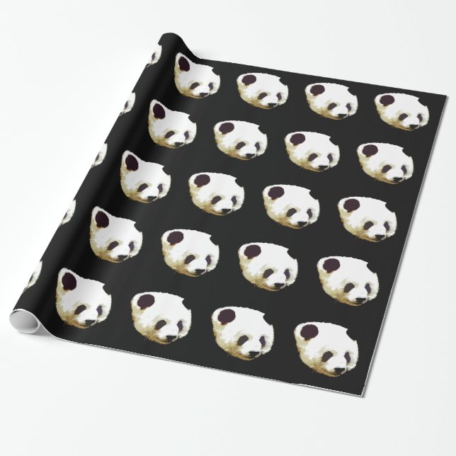 Cadeau Papier d'enveloppement Panda unique (Déroulé)