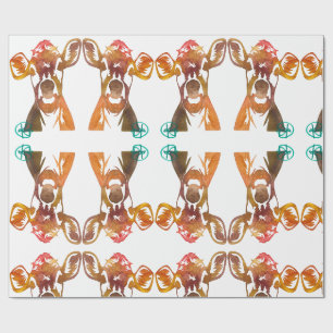 Cadeau Papier d'enveloppement parfait Lady Cow Art