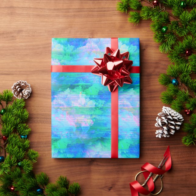 Cadeau Papier d'enveloppement Pastel Cloudy Blues (Cadeau de vacances)