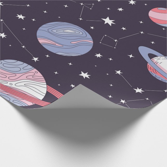 Cadeau Papier d'enveloppement Pastel Galaxy (Coin)