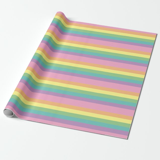 Cadeau Papier d'enveloppement Pastel Rainbow (Déroulé)