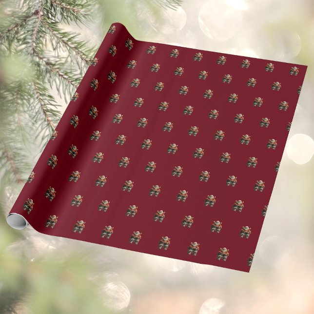 Cadeau Papier d'enveloppement Père Noël fatigué (Créateur téléchargé)