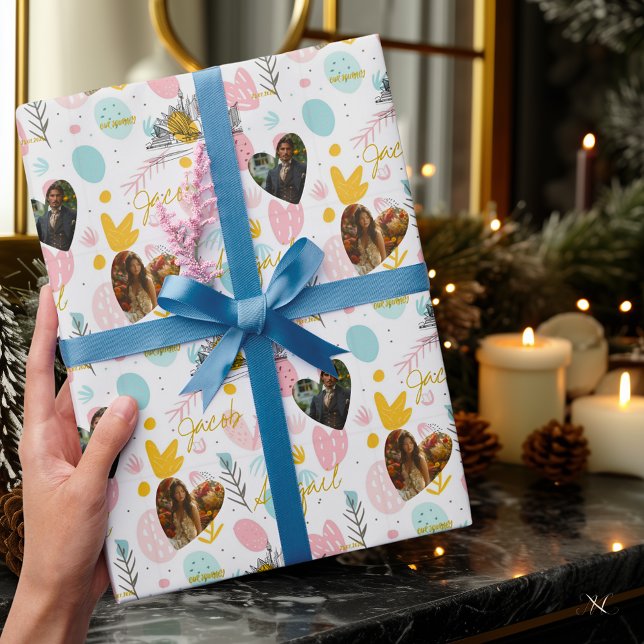 Cadeau Papier d'enveloppement personnalisé pour la fête d (Créateur téléchargé)