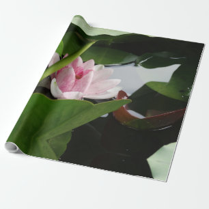 Cadeau Papier d'enveloppement photo en Lotus rose