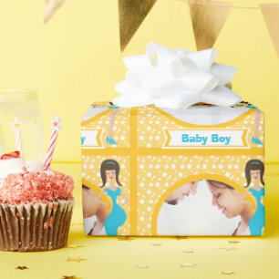 Cadeau Papier d'enveloppement photo pour bébé personnalis