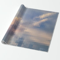 Papier d'enveloppement Pixelated Pink and Blue Clo
