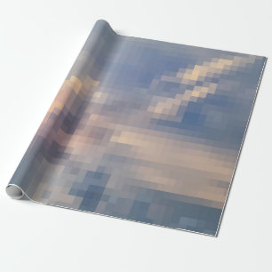 Cadeau Papier d'enveloppement Pixelated Pink and Blue Clo