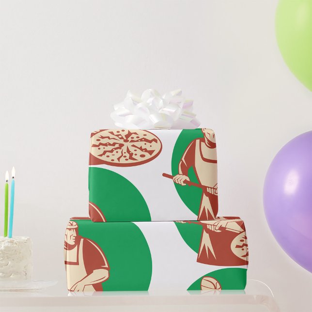 Cadeau Papier d'enveloppement Pizza Baker (Créateur téléchargé)