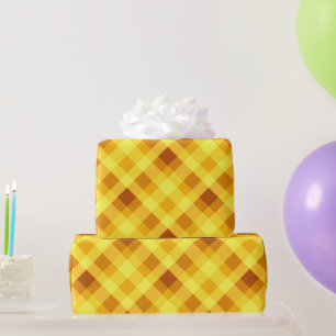 Cadeau Papier d'enveloppement plat jaune Jaune Oeuf Cute