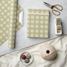 Papier d'enveloppement Pois d'or
