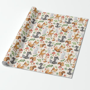 Cadeau Papier d'enveloppement pour animaux de bois