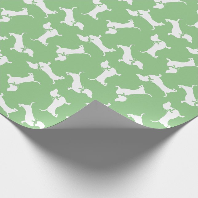 Cadeau Papier d'enveloppement pour chiot de chien Dachshu (Coin)