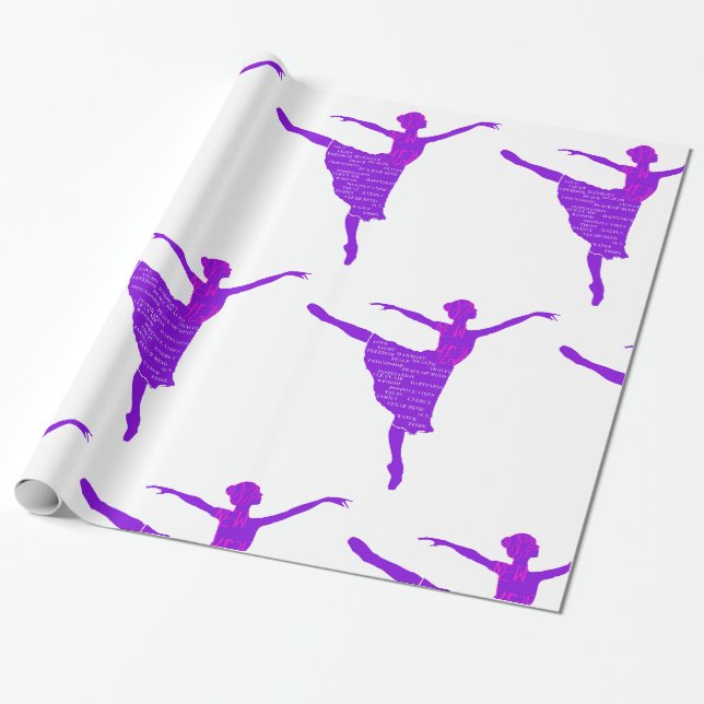 Cadeau Papier d'enveloppement pour danseuse de ballet vio (Déroulé)