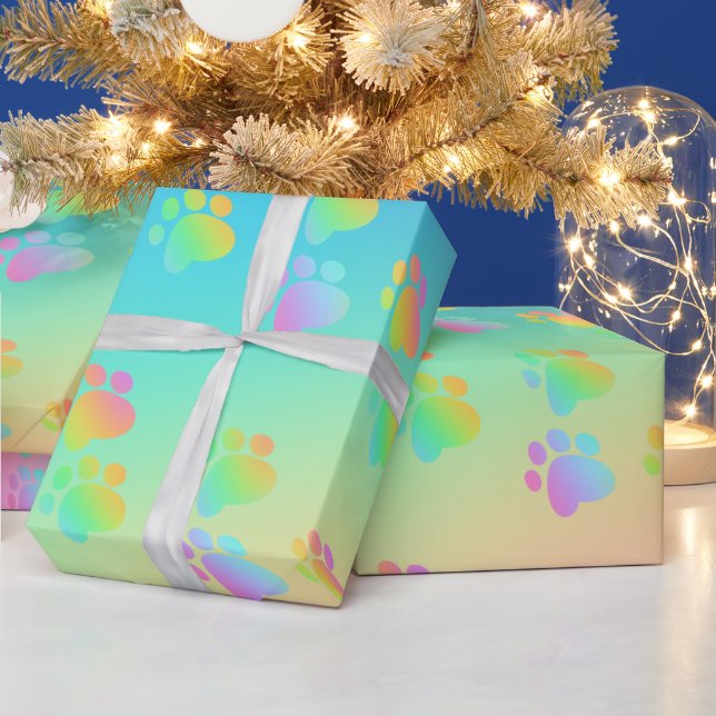 Cadeau Papier d'enveloppement pour Empreintes de pattes d (Vacances)