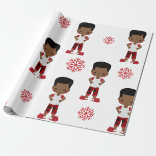 Cadeau Papier d'enveloppement pour garçon afro-américai