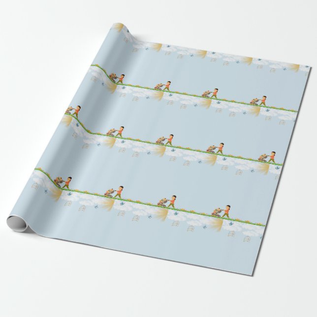 Cadeau Papier d'enveloppement pour maman Twin (Déroulé)