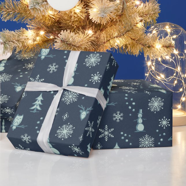 Cadeau Papier d'enveloppement pour objets d'hiver - Pouss (Vacances)
