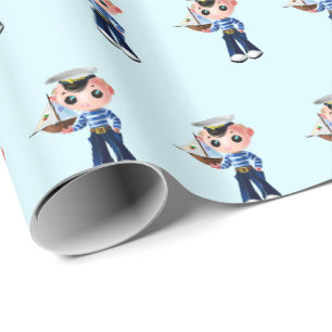 Cadeau Papier d'enveloppement pour petit marin