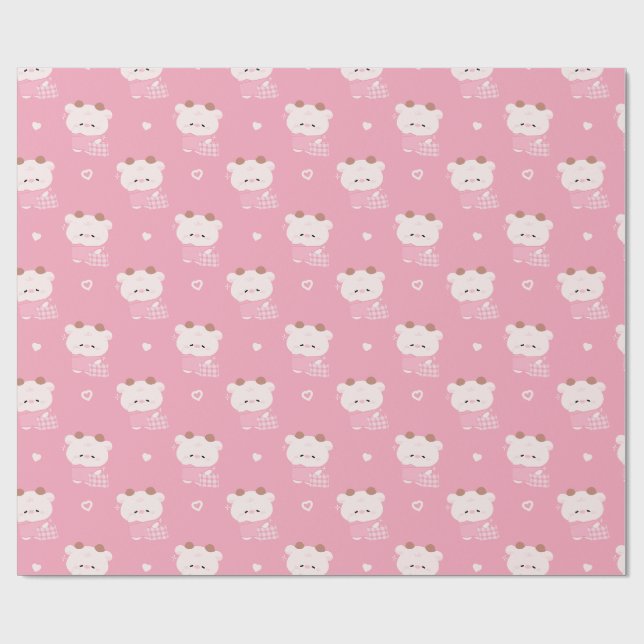 Cadeau Papier d'enveloppement pour vache couché (Plat)