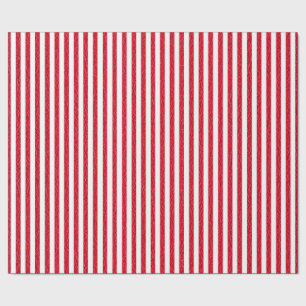 Cadeau Papier d'enveloppement rayé rouge et blanc