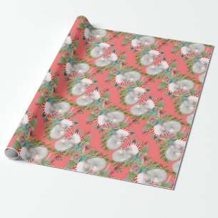 Cadeau Papier d'enveloppement rose de Noël Koala