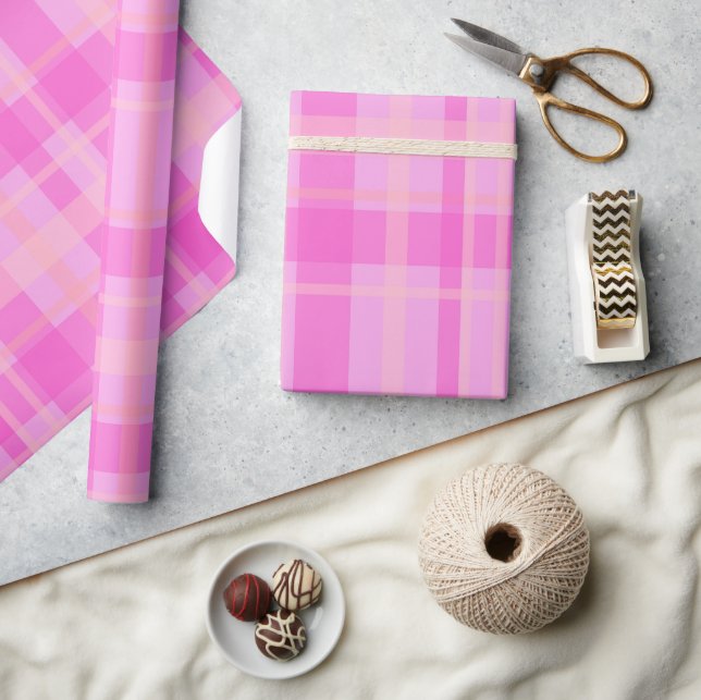 Cadeau Papier d'enveloppement rose gras (Artisanat)