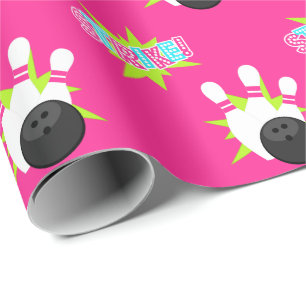 Cadeau Papier d'enveloppement rose néon