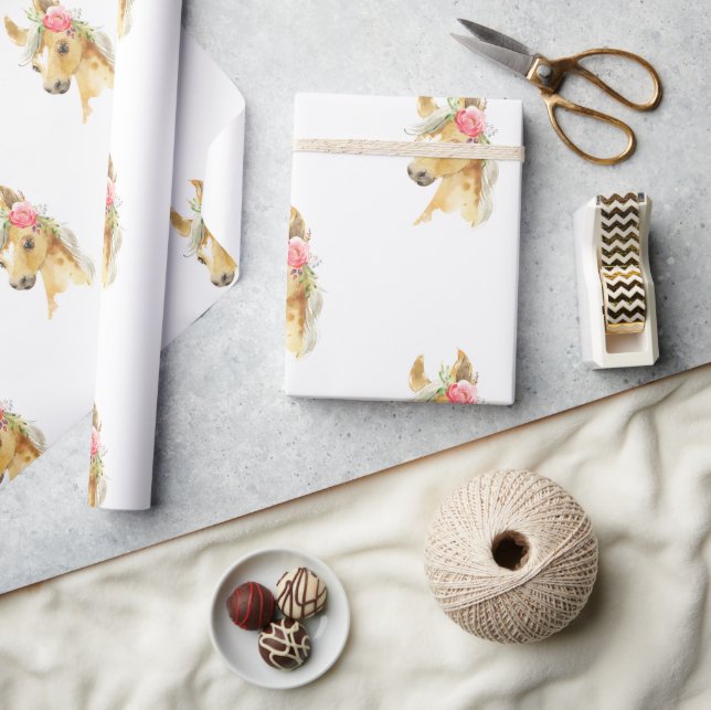 Cadeau Papier d'enveloppement rose pour fille (Artisanat)