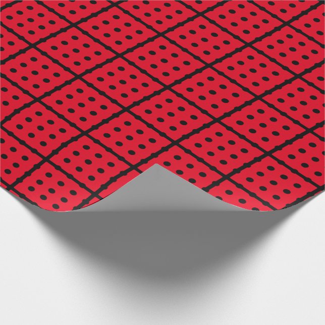 Cadeau Papier d'enveloppement rouge unique (Coin)