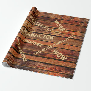 Cadeau Papier d'enveloppement Rustique personnalisé avec