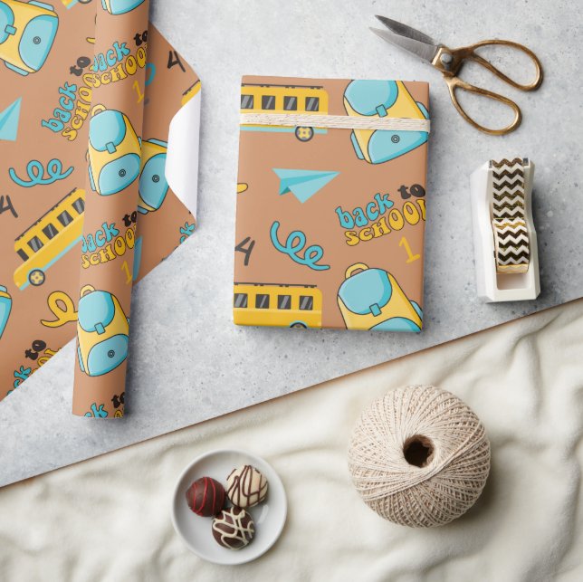 Cadeau Papier d'enveloppement sans soudure à l'école prim (Artisanat)