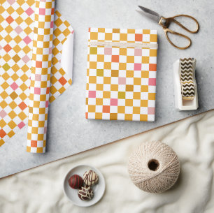 Cadeau Papier d'enveloppement simple et moderne Jaune À d