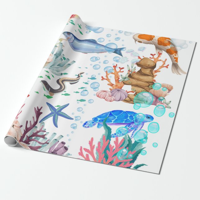Cadeau Papier d'enveloppement sous-marin (Déroulé)