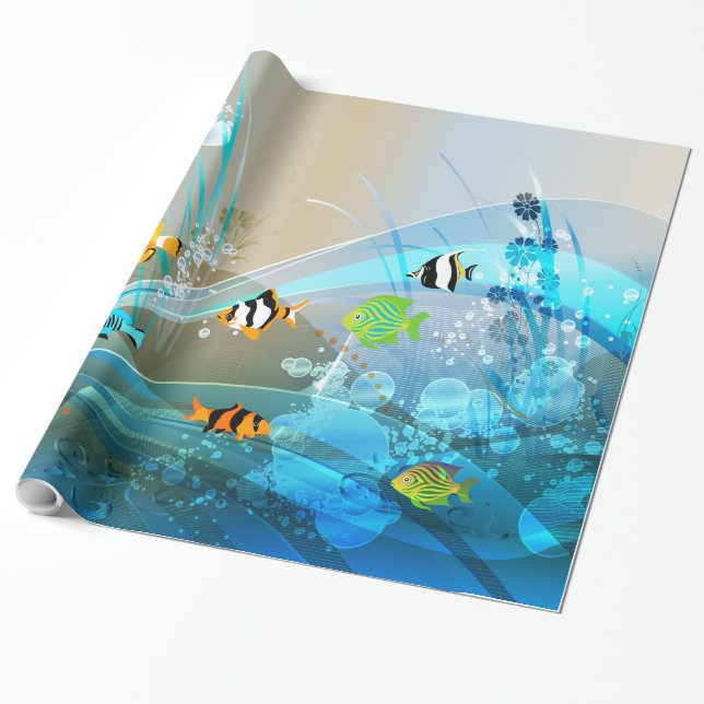 Cadeau Papier d'enveloppement sous-marin 1 (Déroulé)