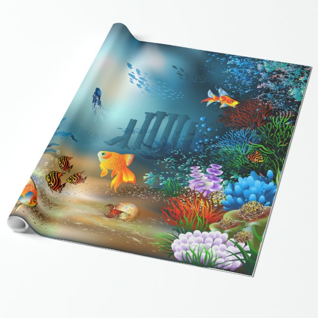 Cadeau Papier d'enveloppement sous-marin 4 (Déroulé)