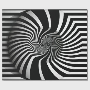 Cadeau Papier d'enveloppement - Spirale d'art psychédéliq