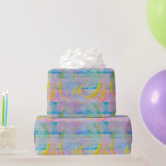 Cadeau Papier d'enveloppement texturé Aquarelle peinte