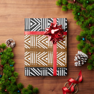 Cadeau Papier d'enveloppement Tribal Bogolan Boue