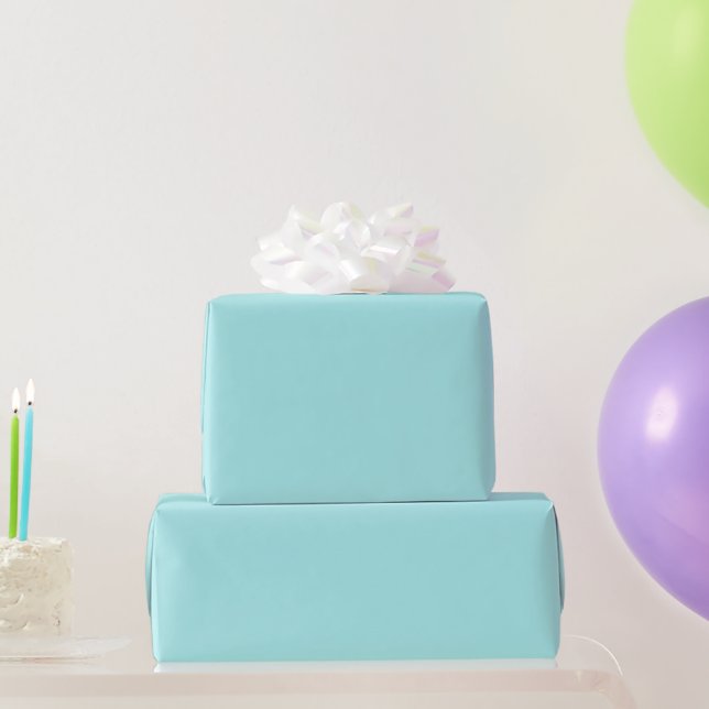 Cadeau Papier d'enveloppement turquoise clair (Cadeaux de fête)