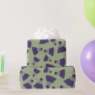 Cadeau Papier d'enveloppement vert de choc spatial