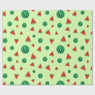 Cadeau Papier d'enveloppement vert Motif de pastèque