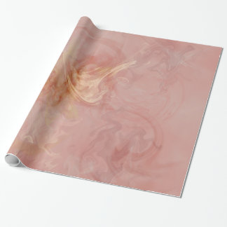 Cadeau Papier d'enveloppement Vintage en marbre rose