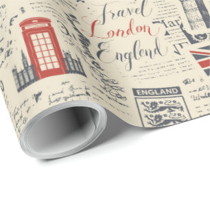 Cadeau Papier d'enveloppement vintage Londres