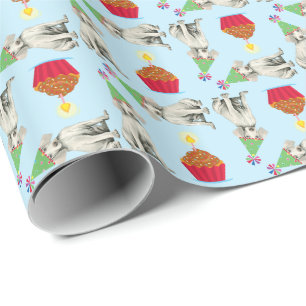 Cadeau Papier d'enveloppement Weimaraner Cupcake