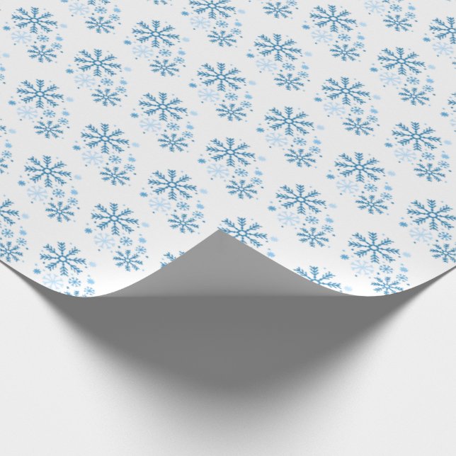 Cadeau Papier d'érection de flocons bleus (Coin)