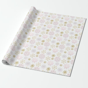 Cadeau Papier d'érection d'hiver rose pâle