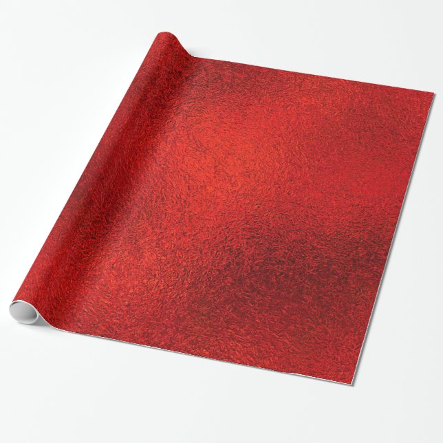 Cadeau PAPIER D'ÉTIQUETAGE DE Noël Rouge brillant (Déroulé)